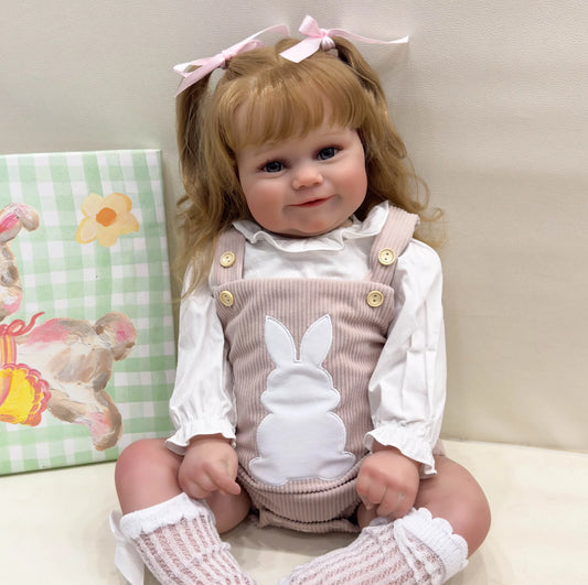 Maddie – 61 cm Reborn Kleinkindpuppe Mädchen mit Echtem Haar & Beweglichen Gliedmassen