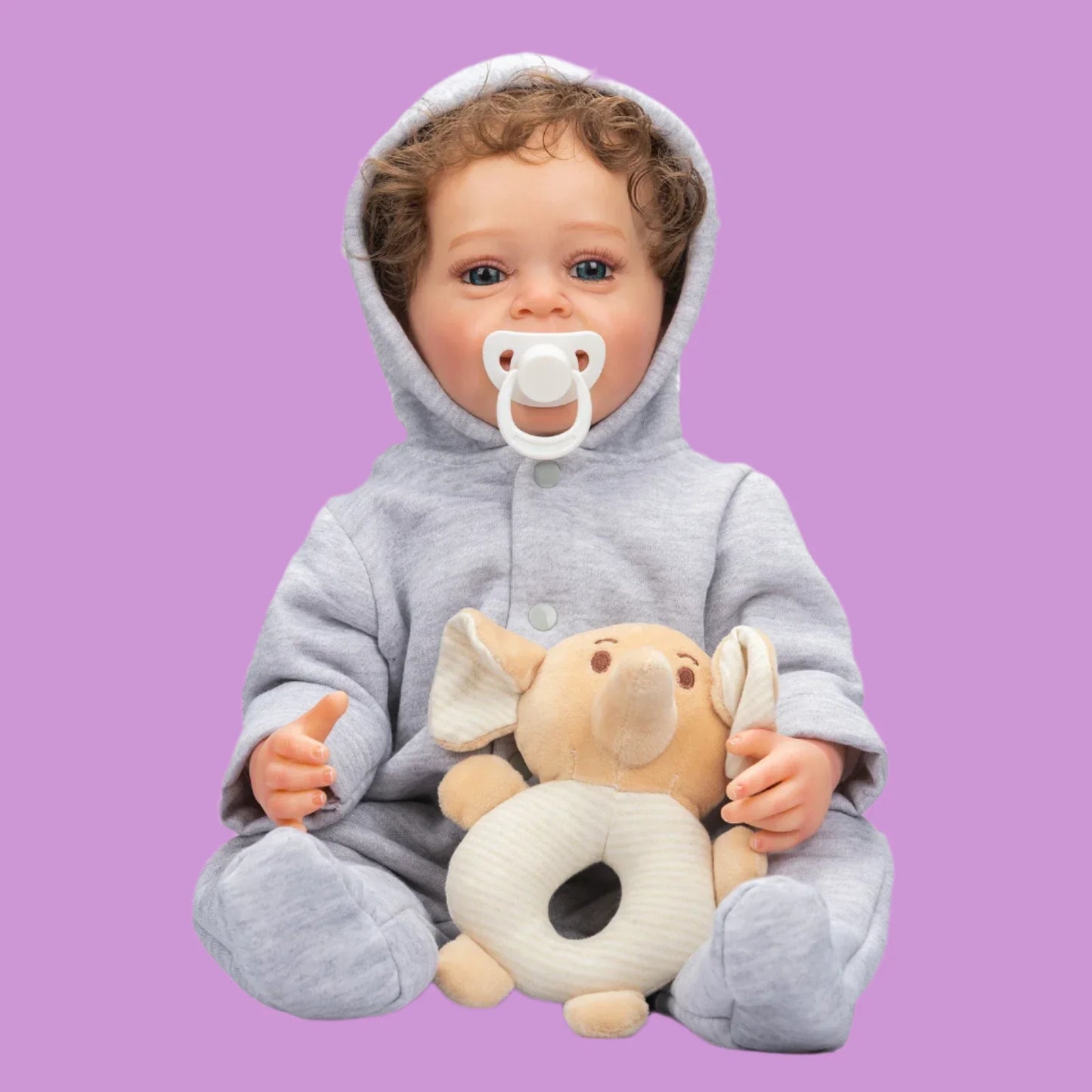 „Noah“ – Real-Touch Reborn Baby Junge mit Weichem Silikon-Vinyl – 55 cm