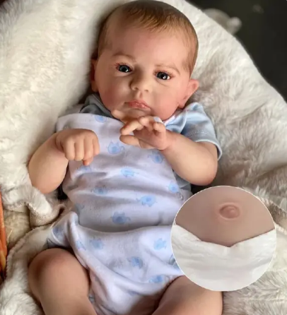 Cameron – 45–50 cm Reborn Babypuppe Junge & Mädchen mit 3D-Hautbemalung und Weichem Silikonkörper
