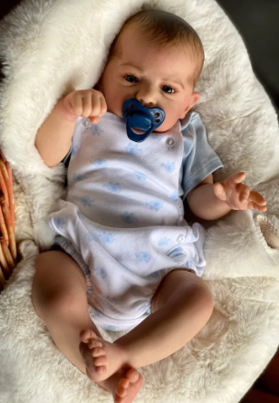 Cameron – 45–50 cm Reborn Babypuppe Junge & Mädchen mit 3D-Hautbemalung und Weichem Silikonkörper