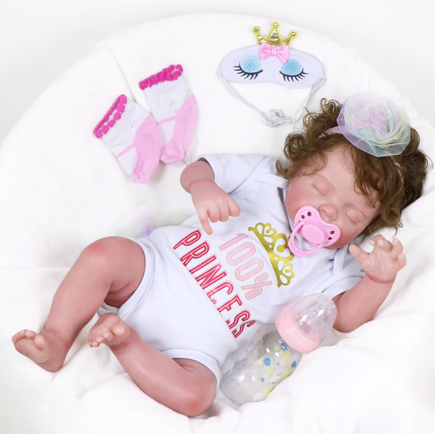 Aura – Bambola Reborn Bambina da 53 cm in Edizione Limitata che Dorme con Corpo Appesantito