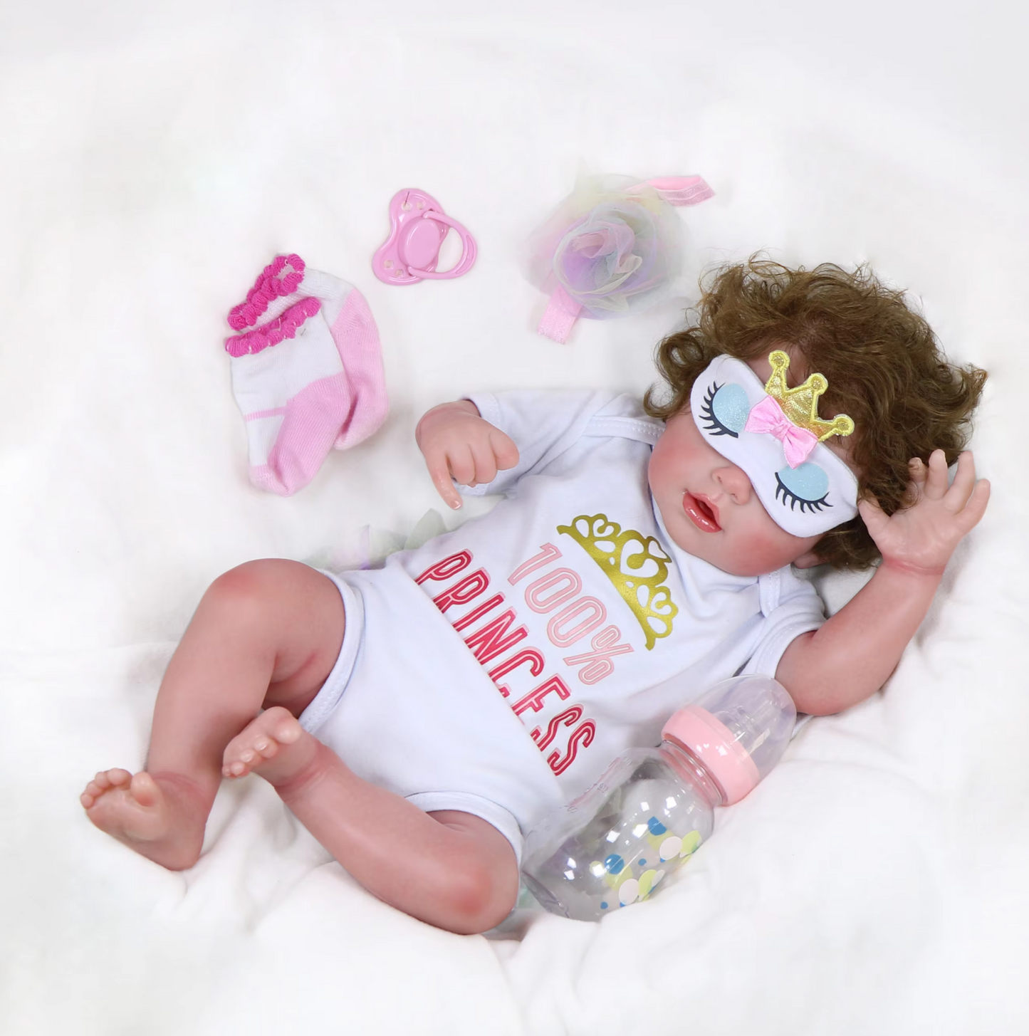 Aura – Bambola Reborn Bambina da 53 cm in Edizione Limitata che Dorme con Corpo Appesantito