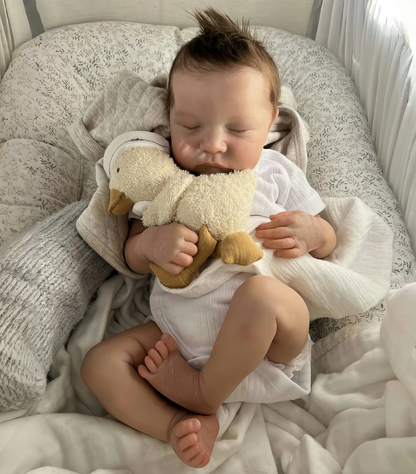 Landon – 50 cm Realistische Reborn Babypuppe mit Geschlossenen Augen – Wählbar als Junge oder Mädchen