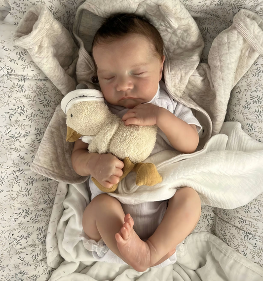 Landon – 50 cm Realistische Reborn Babypuppe mit Geschlossenen Augen – Wählbar als Junge oder Mädchen