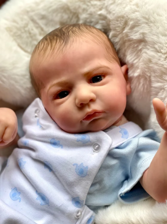 Cameron – 45–50 cm Reborn Babypuppe Junge & Mädchen mit 3D-Hautbemalung und Weichem Silikonkörper