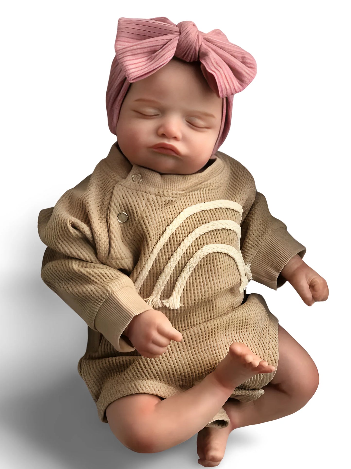Rosalie – Bambola Reborn da 46 cm che dorme, con pelle 3D e capelli dipinti a mano