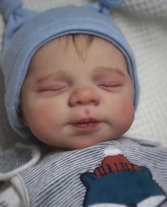 Pascale – Bambola Reborn Realistica da 48 cm che Dorme, Bambola in Silicone Fatta a Mano con Pittura della Pelle 3D